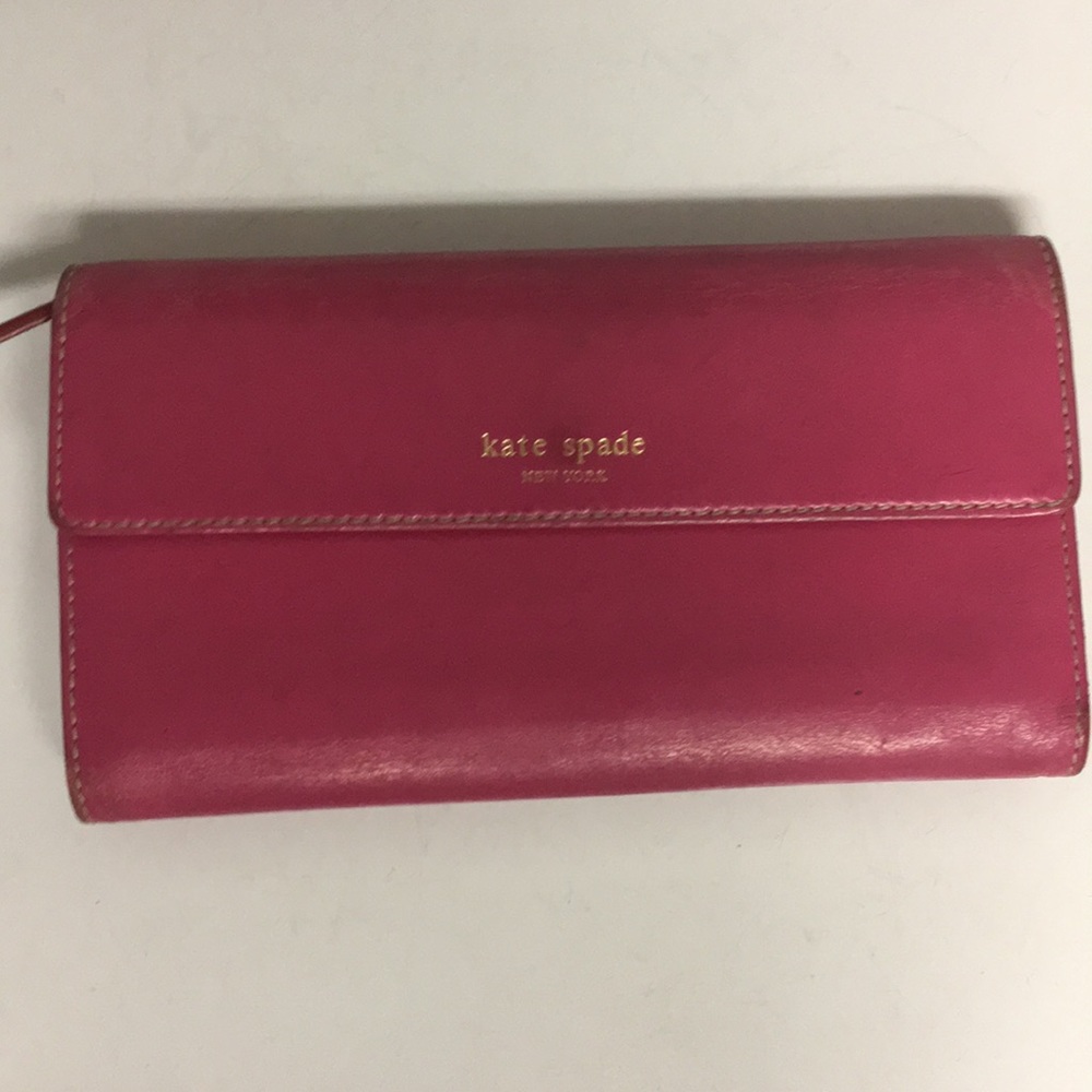 KATE SPADE New York Leather trifold Snap Wallet